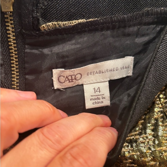 Cato Metallic A-Line Skirt party pleated flare size 14 plus Christmas gala - Picture 12 of 13